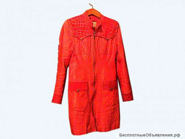 Полупальто женское кожаное демисезонное бу