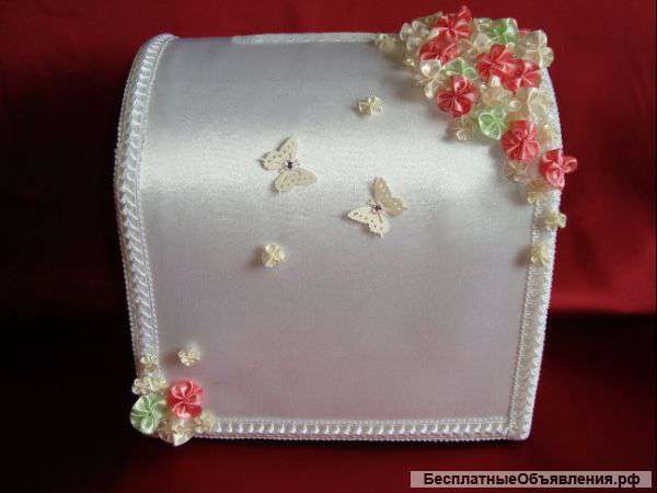Свадебные сундучки для денег с цветами и бабочками