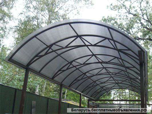 Навес без поликарбоната