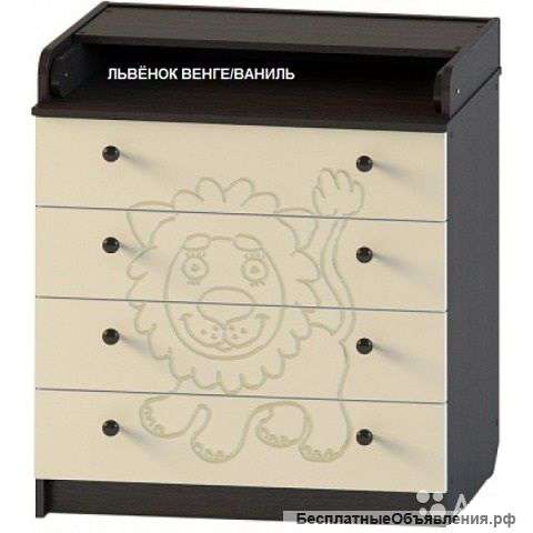 Комод Атон М ПВХ 80/4 с декором (товар новый)