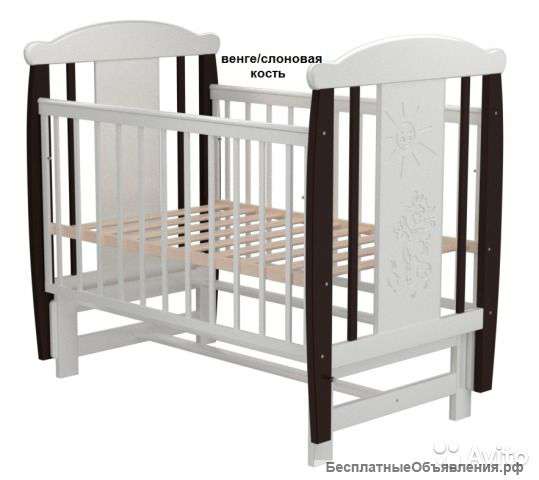 Кроватка Кот 04 маятник поперечный (товар новый)