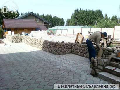 Укладка брусчатки, благоустройство