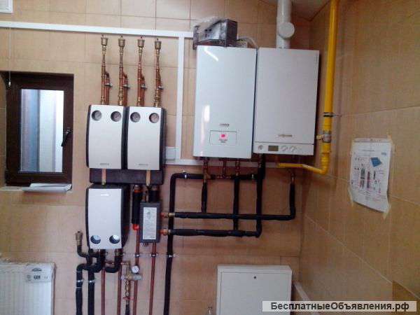 Монтаж газовых котлов , котельных в частном доме