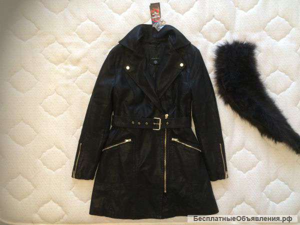 Новое, "кожаное" пальто-тренч New Yorker, Германия, 46 размер