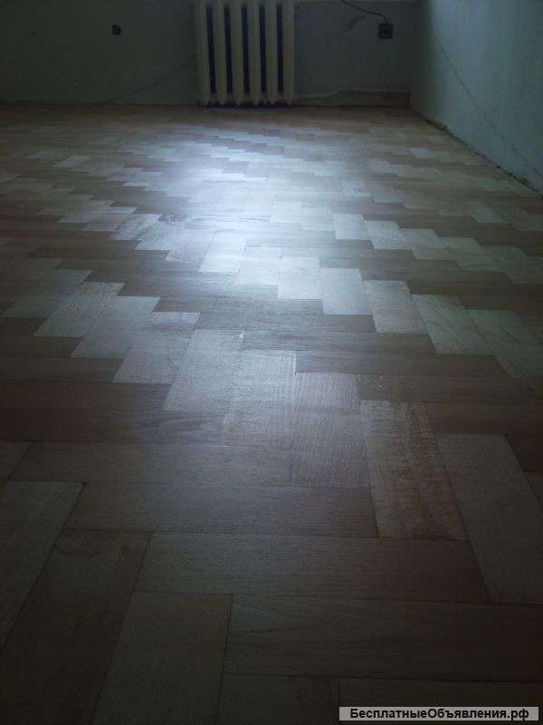 Циклевка пола+лакировка паркета+шлифовка