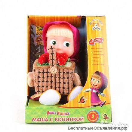 Мягкая игрушка "Маша и медведь" - Маша с копилкой