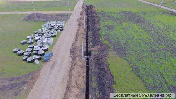 Земельный участок в строящемся современном поселке в черте Краснодара