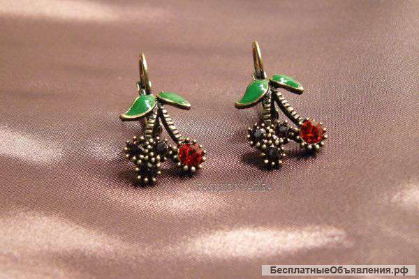 Cерьги Вишенки Vintage Pin Up E031