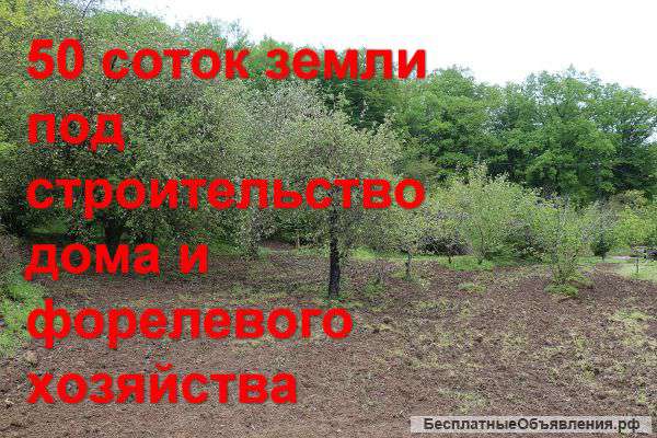 Земля под форелевое хозяйство