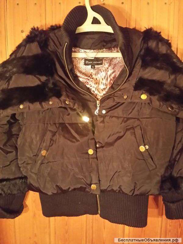 Дутая куртка со вставками из меха Размер: 48–50 (XL)
