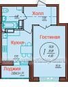 1 ком.кв. ул. Автолюбителей, 52 (р-он г-т Окей) 1 850 000 руб. 42 кв.м.