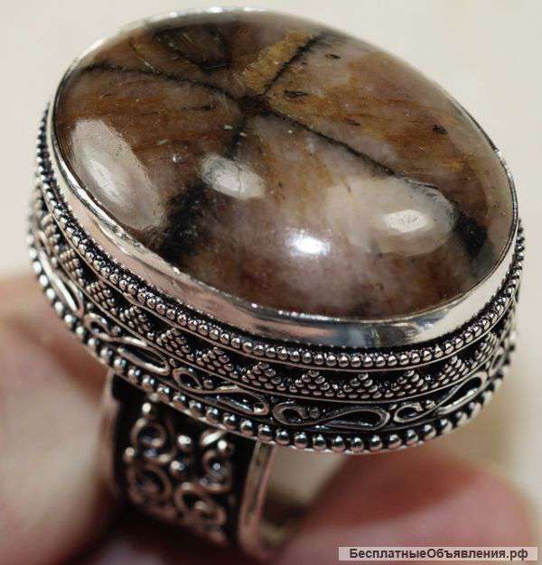 Кольцо яшма