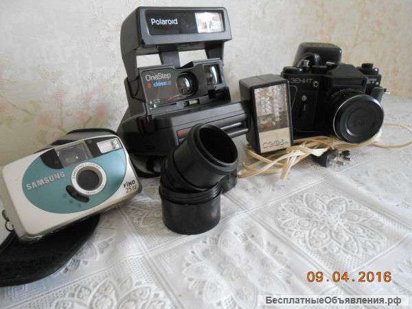 Фотоаппараты Зенит-ЕТ, Polaroid и Samsung