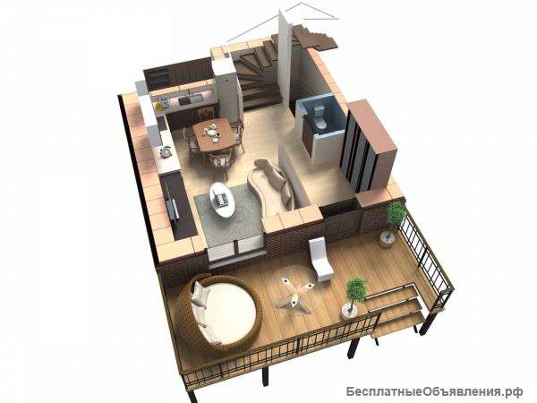 Шикарная квартира студия в центе города