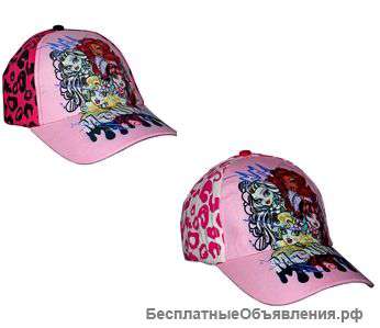 Бейсболки, кепки, панамки Monster high, Winx, Hello Kitty, Cars оптом