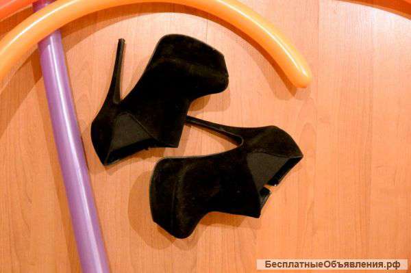 Ботильоны замшевые 39 размер б/у