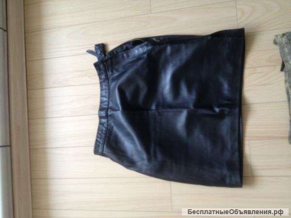 Юбка кожаная