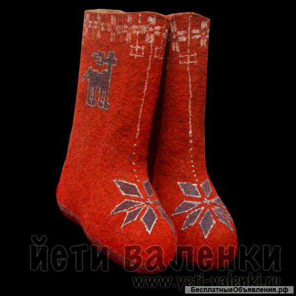 Валенки женские с росписью