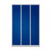 Металлический шкаф 1800х900х500 мм, три секции, дверцы синие