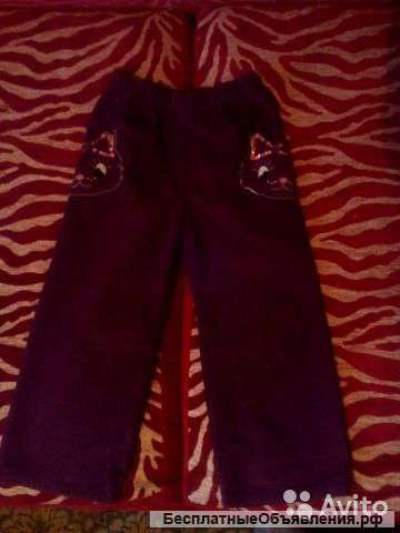 Брючки для девочки. Вельвет. Б/у.