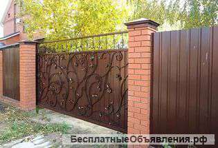 Заборы из профлиста под ключ, ворота, калитки