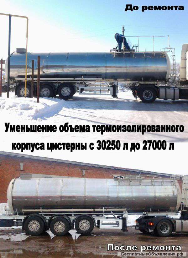 Уменьшение объема цистерн - нагрузки на ось