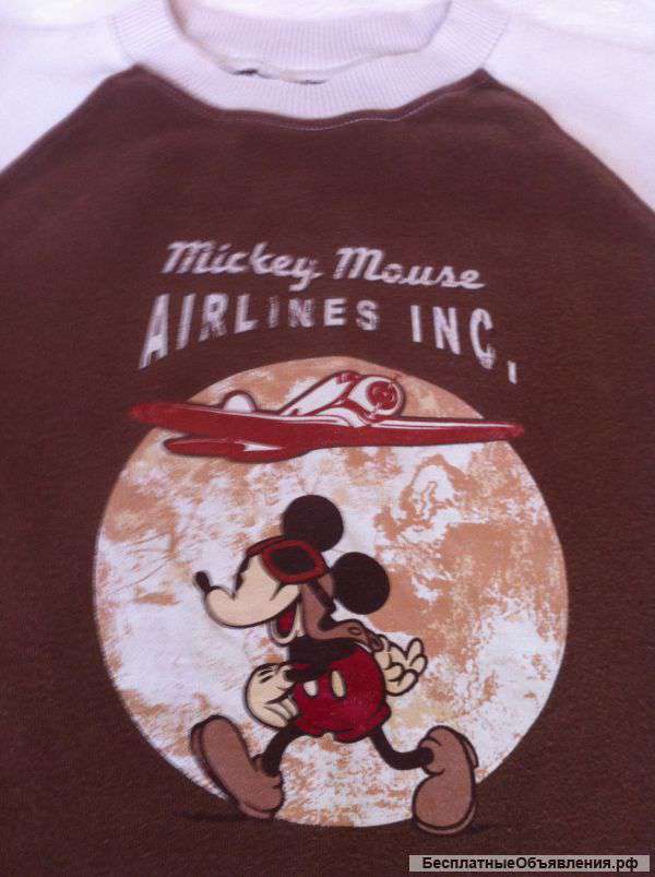 Толстовка с Мики Маусом Disney Франция Оригинал на рост 122-128 см на 6-8 лет