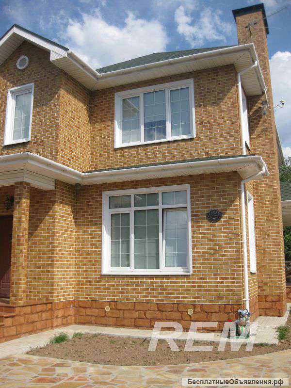 Облицовка камнем цоколя, фасада, заборов