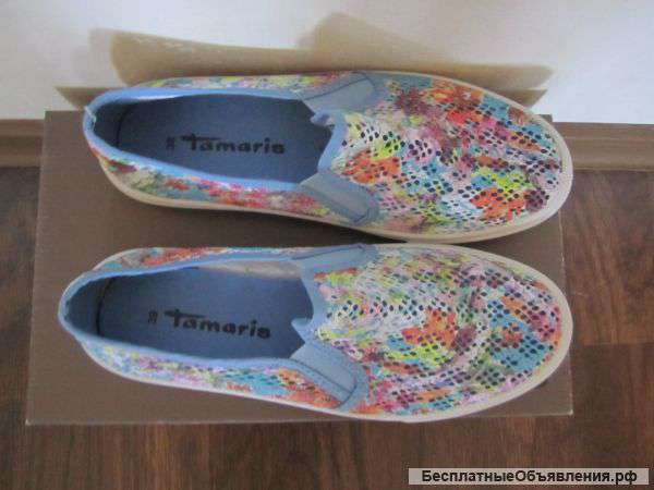 Туфли летние, слипоны, новые "Tamaris"