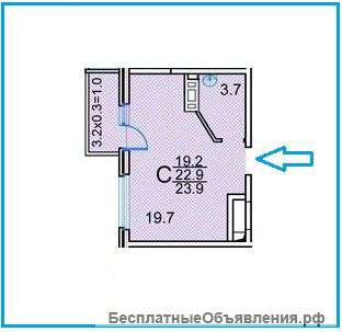 Отличная студия с удобной планировкой