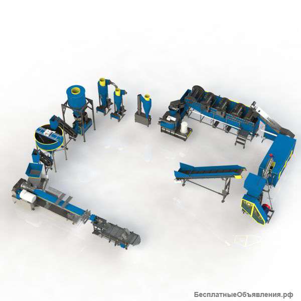 Комплекс переработки ПВД ПП ПНД АБС ПС 600 кг/ч