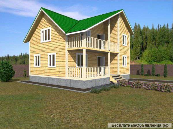 Дома и бани под ключ из проф бруса