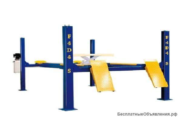 Электрогидравлический четырёхстоечный подъёмник