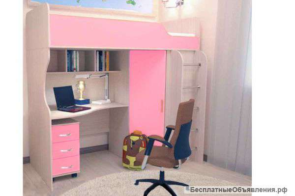 Детский комплекс (кровать-чердак, стол, шкаф)