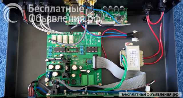 Предусилитель Cirrus Logic CS3310 Hi-End Bluetooth 4входа 1выход RCA с вакуумным дисплеем VFD НОВЫЙ