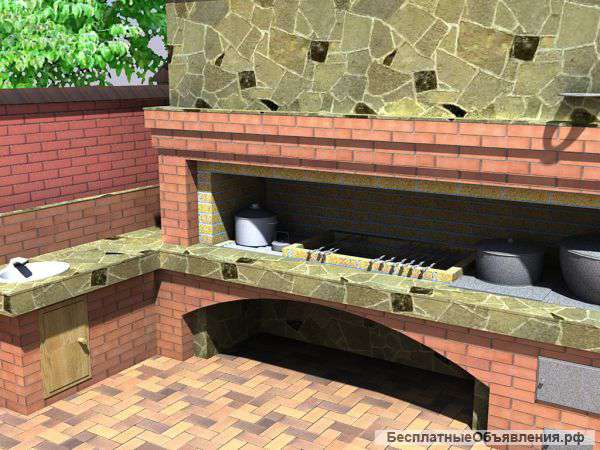 Комбинированные садовые печи