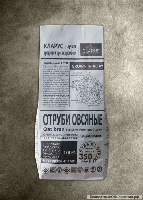 Мука из овсяных отрубей КЛАРУС