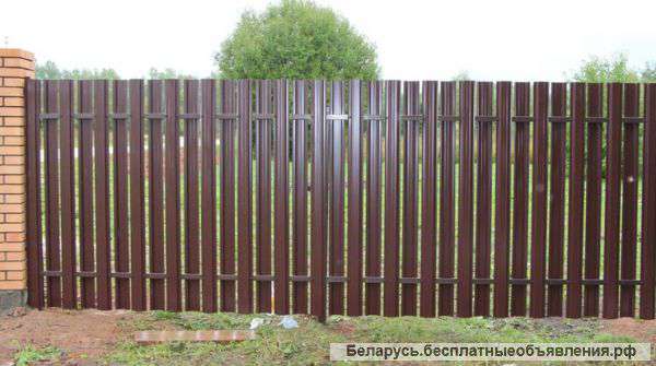 Штакетник металлический для забора