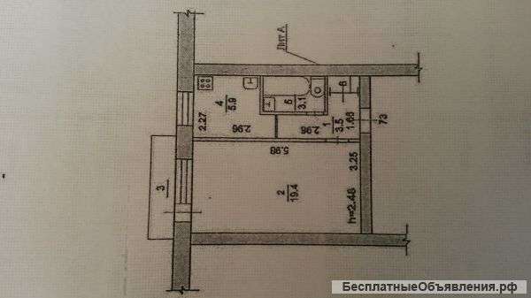 1-комн.квартира, этаж 4/9