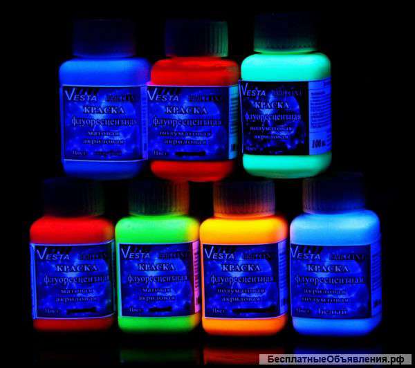 Краски флуоресцентные от производителя ПТК ВЕСТА