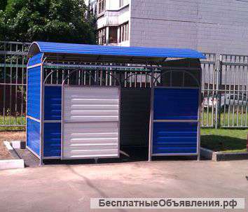 Укрытие для контейнерных площадок с раздвижными дверями