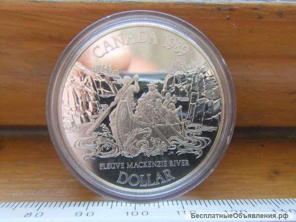 Канада, 1 доллар 1989. Серебро
