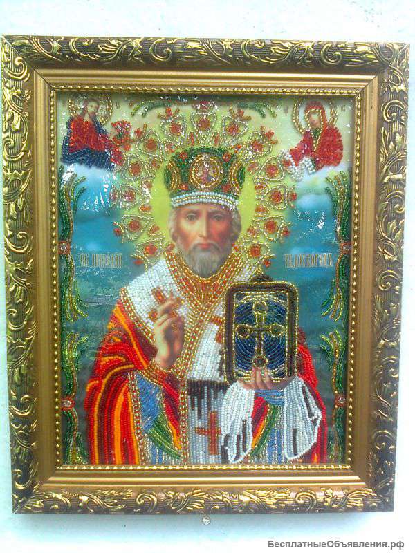 Икона. Вышивка биссером.