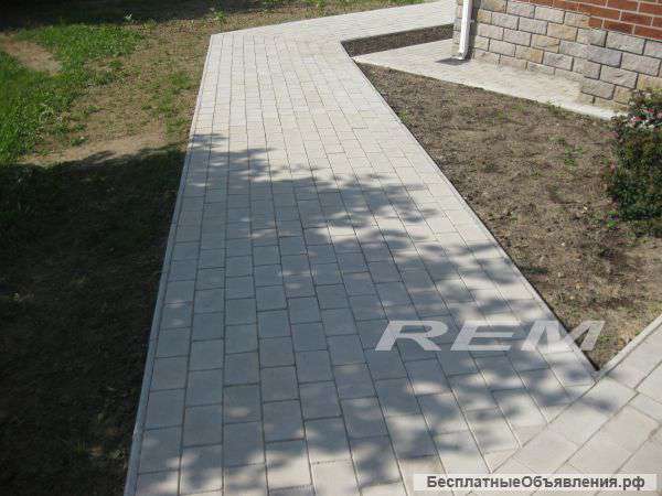 Укладка тротуарной плитки, брусчатки