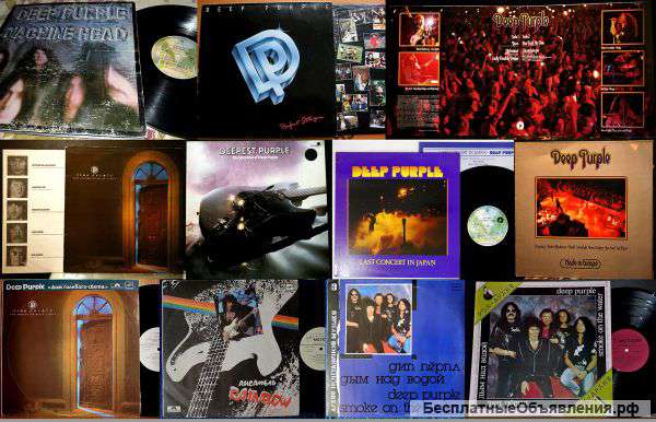 Пластинки рок групп Deep Purple, Ian Gillan, Black Sabbath, Whitesnake, Uriah Heep, ZZ-TOP