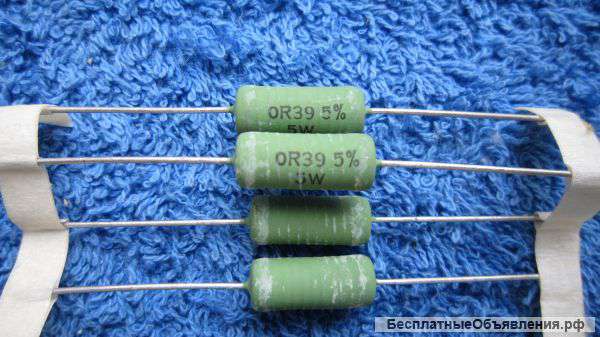 0R39 Ом 5 W Резисторы (сопротивления) Philips Holland AC 05 5% 0,39 R