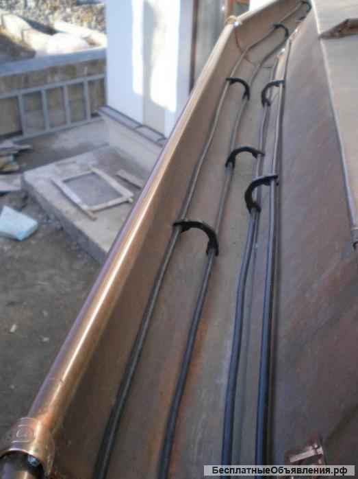 Обогрев крыши. Обогрев водостоков. Греющий кабель.