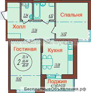 2-к.кв. ул. Автолюбителей 52/5.