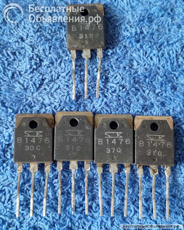 2SB1476 (B1476), Sanken electric, JAPAN, PNP, 60W, 120V, 6A, MT-100 (TO3P) оригинальный ДЕМОНТАЖ