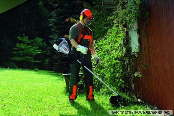 Расчистка участков, покос травы, колючек, спил деревьев